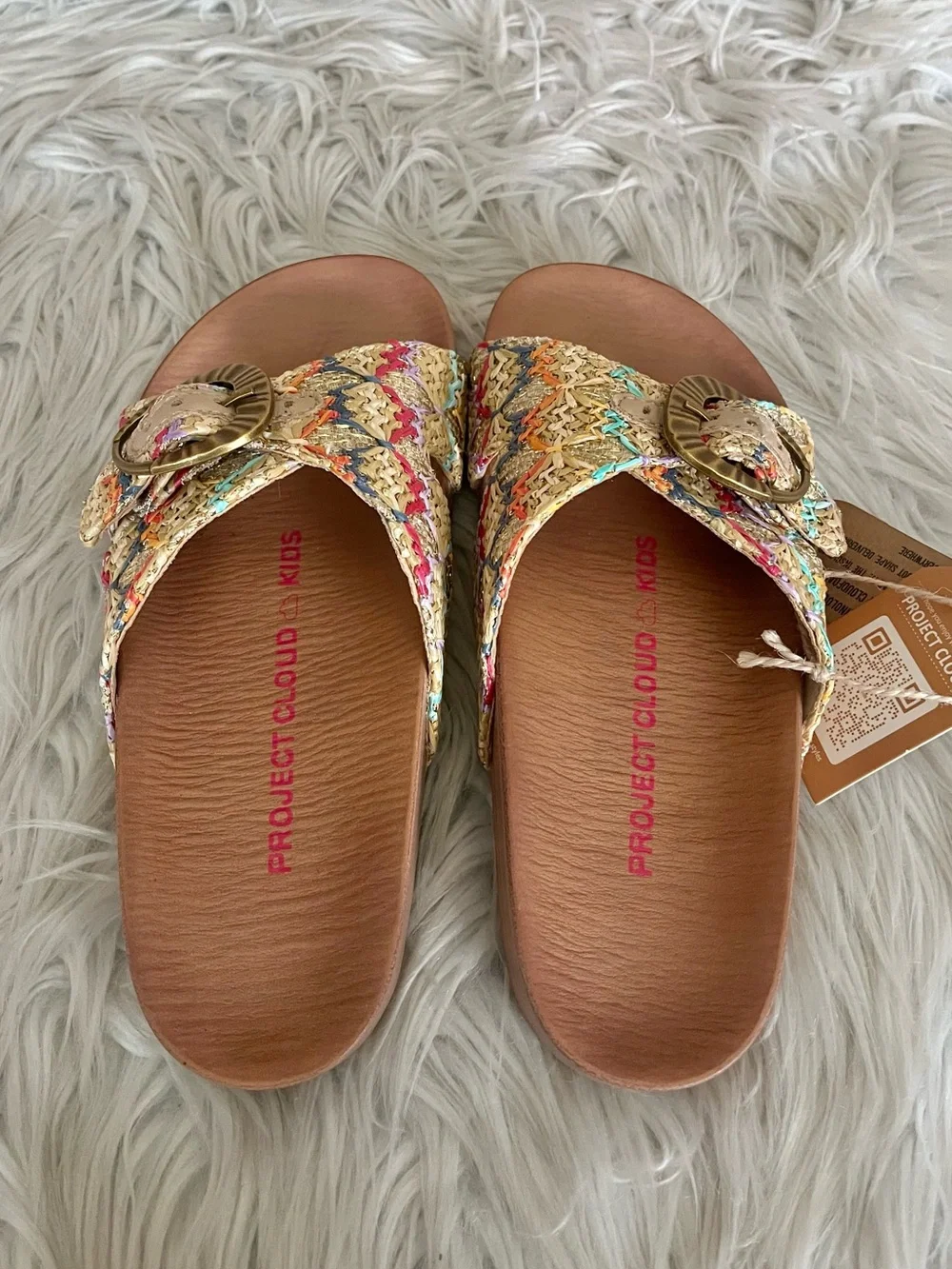 {Project Cloud} Kids Beaming Slip-On Slide Sandals - Youth 13 - NWT